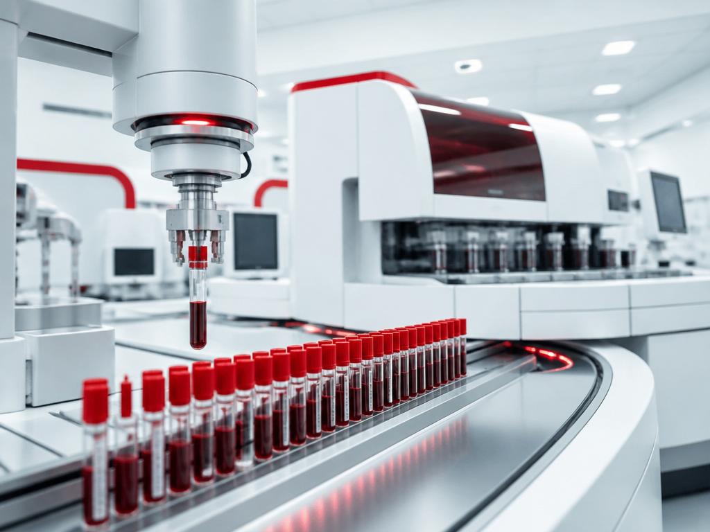 Modern laboratory automation with robotic sample handling and clinical analyzers